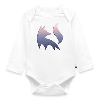 Fox Silhouette Forest Nature Animal Red Fox Forest Animal - Organic Longsleeve Baby Bodysuit - white - Front