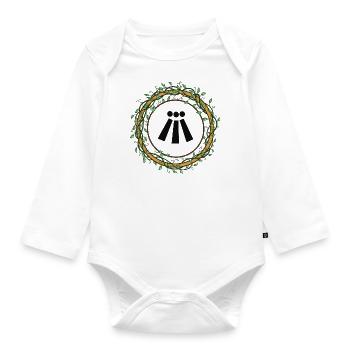 Anneau de vignes d’Awen - Body Bébé bio manches longues - blanc - Devant