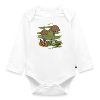 Fungi - Organic Longsleeve Baby Bodysuit - white - Front