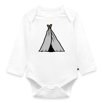 Primitive Tent Excursion Trip - Organic Longsleeve Baby Bodysuit - white - Front