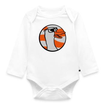 Circle Logo Sunglasses Goose - Organic Longsleeve Baby Bodysuit - white - Front