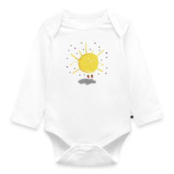 Jump into autumn - Organic Longsleeve Baby Bodysuit - white - Front