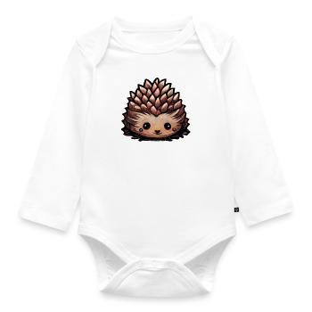 Cone Hedgehogs - Organic Longsleeve Baby Bodysuit - white - Front