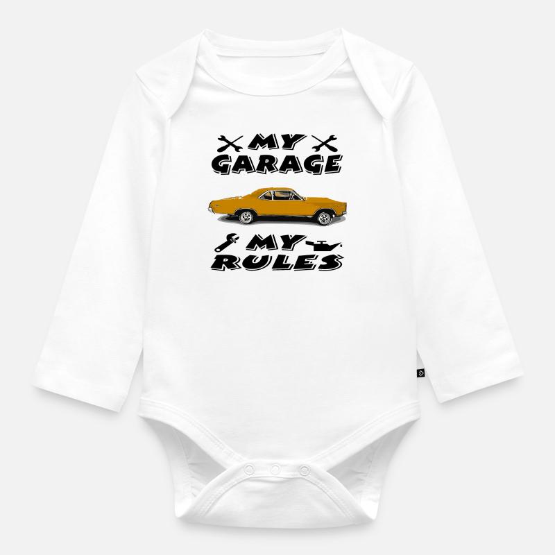 Auto - Baby Bio-Langarm-Body - Weiß