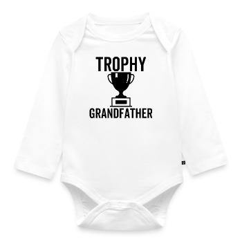 Trophäe Großvater - Baby Bio-Langarm-Body - Weiß - Vorne