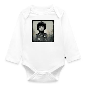 Chernobyl painting - Organic Longsleeve Baby Bodysuit - white - Front