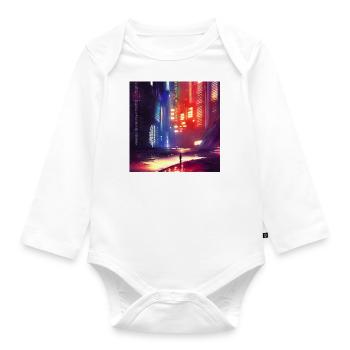 Future City - Baby Bio-Langarm-Body - Weiß - Vorne