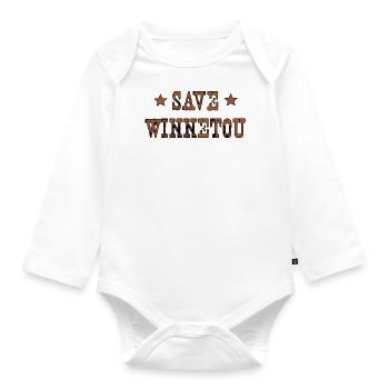 Sauvez Winnetou Indian Wild West Gift - Body Bébé bio manches longues - blanc - Devant