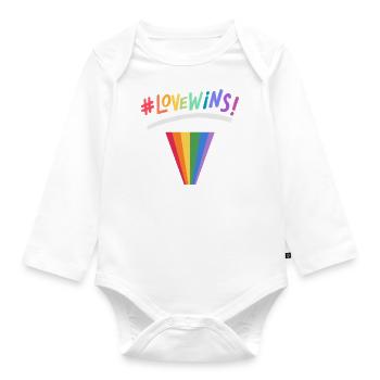 Csd Pride Tshirt - Baby Bio-Langarm-Body - Weiß - Vorne