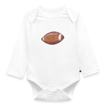 Game Day Football Ball Vintage American Football - Baby Bio-Langarm-Body - Weiß - Vorne