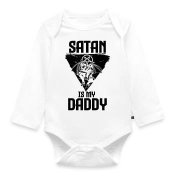 Satanism - Organic Longsleeve Baby Bodysuit - white - Front