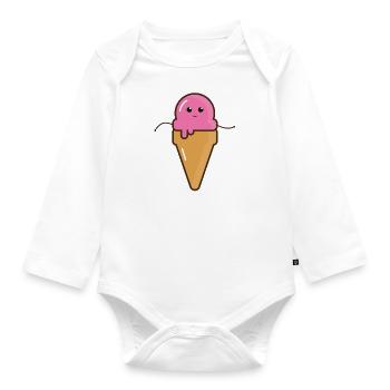 Eis - Baby Bio-Langarm-Body - Weiß - Vorne