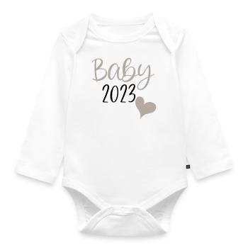 Baby 2023 - Baby Bio-Langarm-Body - Weiß - Vorne