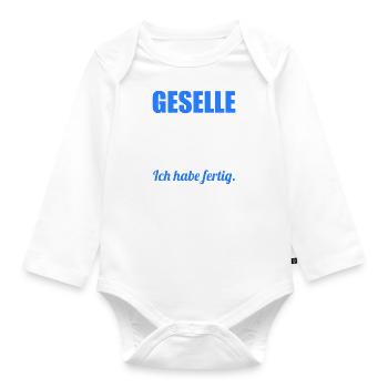 Gesellenbrief Abschluss Geselle 2022 - Baby Bio-Langarm-Body - Weiß - Vorne