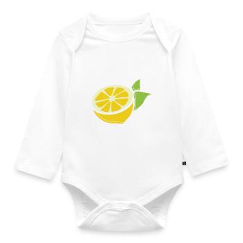 Lemonade Summer Fruits Wildlife Lemon Juice - Organic Longsleeve Baby Bodysuit - white - Front