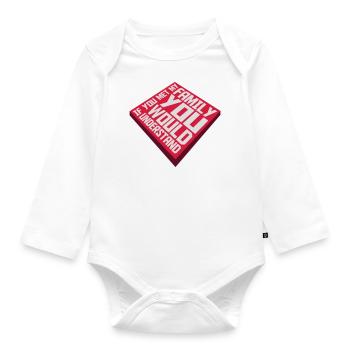 vous comprendriez citation - Body Bébé bio manches longues - blanc - Devant