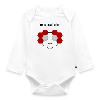 Me in panic mode - Baby Bio-Langarm-Body - Weiß - Vorne