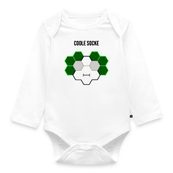 Coole Socke - Baby Bio-Langarm-Body - Weiß - Vorne