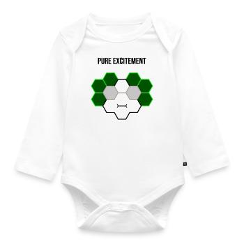 Pure excitement - Organic Longsleeve Baby Bodysuit - white - Front