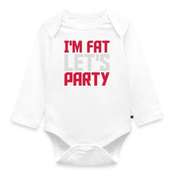 à la grosse laisse faire la fête - Body Bébé bio manches longues - blanc - Devant