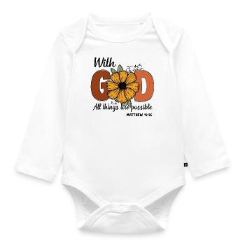 Church Religion Catholic Catholic Jesus Christ - Organic Longsleeve Baby Bodysuit - white - Front