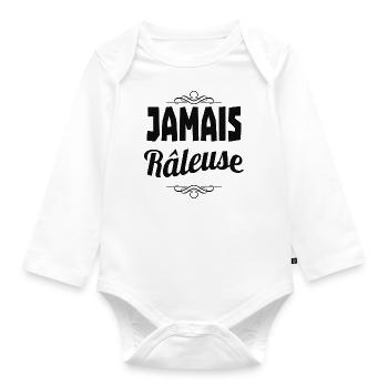 jamais râleuse - Body Bébé bio manches longues - blanc - Devant
