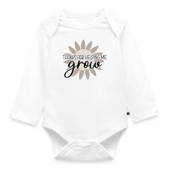 Merci de m’avoir aidé à grandir - Body Bébé bio manches longues - blanc - Devant