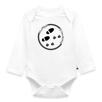 Six feet friendship - Organic Longsleeve Baby Bodysuit - white - Front