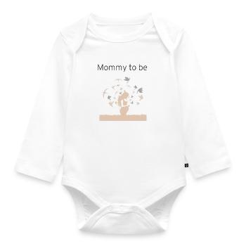 Mommy to be - Organic Longsleeve Baby Bodysuit - white - Front