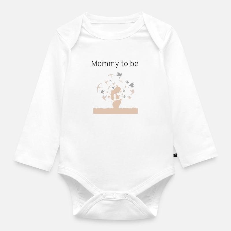 Maman à être - Body Bébé bio manches longues - blanc