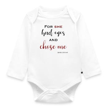 Shakespeare's phrase - Organic Longsleeve Baby Bodysuit - white - Front