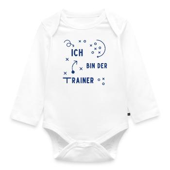 Ich bin der Trainer - Baby Bio-Langarm-Body - Weiß - Vorne