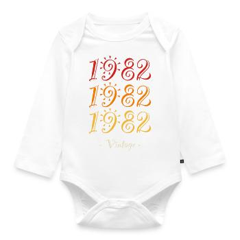 1982 vintage - Organic Longsleeve Baby Bodysuit - white - Front