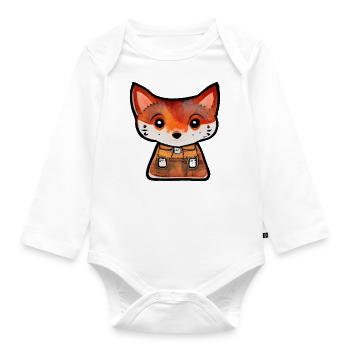 Kleiner Fuchs - Baby Bio-Langarm-Body - Weiß - Vorne