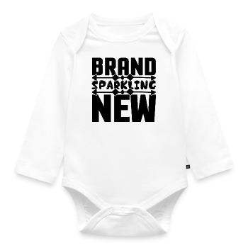Brand sparkling New - Baby Bio-Langarm-Body - Weiß - Vorne