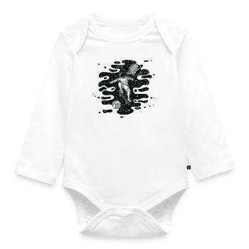 Astronaut - Organic Longsleeve Baby Bodysuit - white - Front