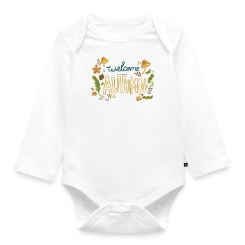 Willkommen im Herbst - Baby Bio-Langarm-Body - Weiß - Vorne