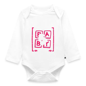 Granddaddy Thinks It's a Girl Gender Reveal Funny - Organic Longsleeve Baby Bodysuit - white - Front