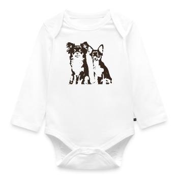 chihuahua baby - Baby Bio-Langarm-Body - Weiß - Vorne