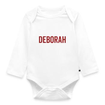 Nein Deborah Kein Leben - Baby Bio-Langarm-Body - Weiß - Vorne
