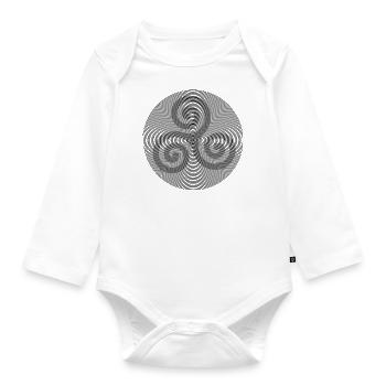 Triskele - Baby Bio-Langarm-Body - Weiß - Vorne