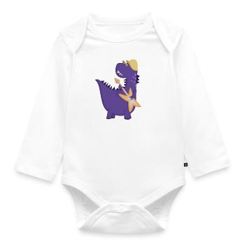 Purple Dinosaur Rocker E-Gitarre - Baby Bio-Langarm-Body - Weiß - Vorne