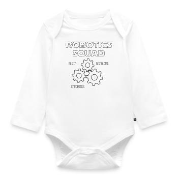 Robotics Squad Mechaniker Ingenieur Roboter - Baby Bio-Langarm-Body - Weiß - Vorne