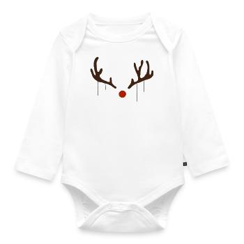 Ho ho ho! - Baby Bio-Langarm-Body - Weiß - Vorne