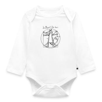 Le Renard de Vinci black - Body Bébé bio manches longues - blanc - Devant