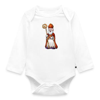 Saint Nicolas - Organic Longsleeve Baby Bodysuit - white - Front