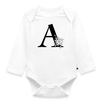 Point A - Organic Longsleeve Baby Bodysuit - white - Front