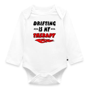 Auto - Baby Bio-Langarm-Body - Weiß - Vorne
