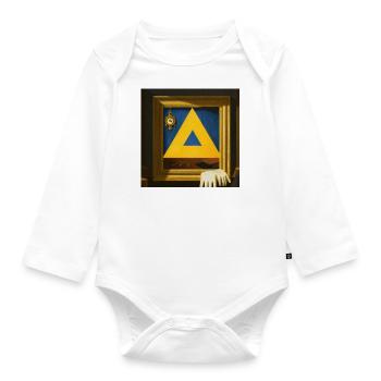 Freemason Secret Symbolism - Organic Longsleeve Baby Bodysuit - white - Front