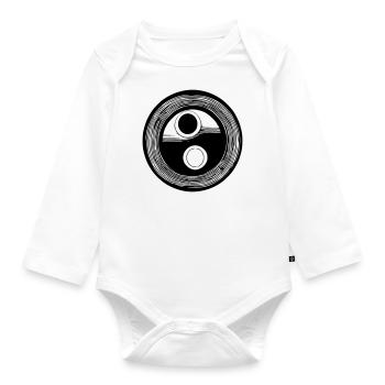 Yin Yang Signe Symbole Paix Bonheur Vecteur 12 - Body Bébé bio manches longues - blanc - Devant